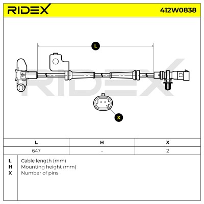 ABS Sensor RIDEX 412W0838 412W0838 - photo 6
