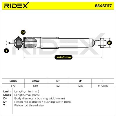 Shock Absorber RIDEX 854S1117 854S1117 - photo 8