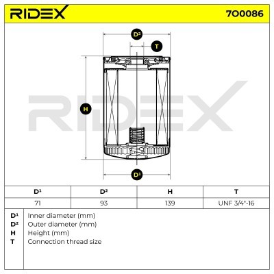 Oil Filter RIDEX 7O0086 7O0086 - photo 5