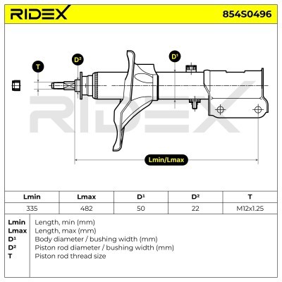 Shock Absorber RIDEX 854S0496 854S0496 - photo 6