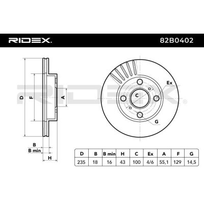 Brake Disc RIDEX 82B0402 82B0402 - photo 7