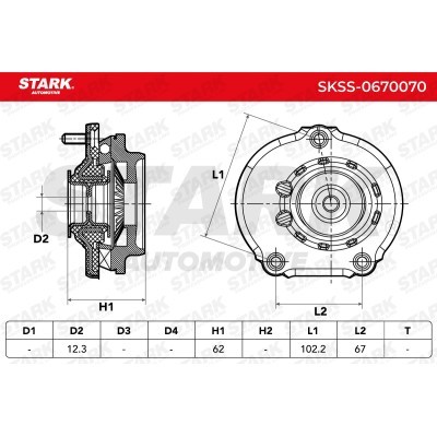 Strut Support Bearing Front Stark SKSS-0670070 SKSS-0670070 - photo 5