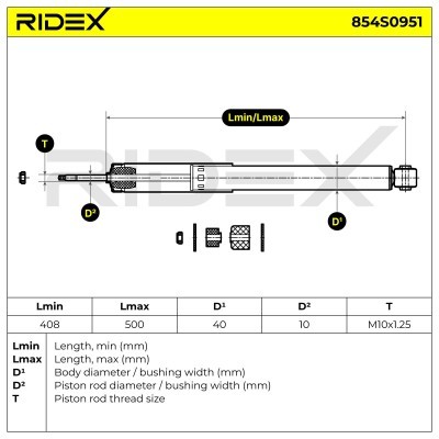 Shock Absorber RIDEX 854S0951 854S0951 - photo 8