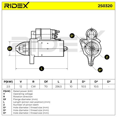 Starter RIDEX 2S0320 2S0320 - photo 7