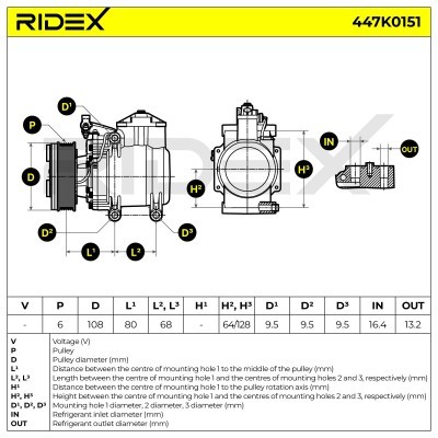 Compressor, Air Conditioning 447K0151 - photo 5