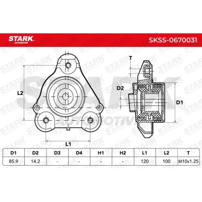 Strut Support Bearing Front Stark SKSS-0670031 SKSS-0670031 - photo 3