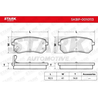 Brake Pads Set Stark SKBP-0010113 SKBP-0010113 - photo 3