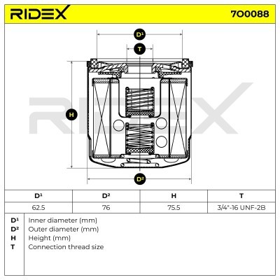 Oil Filter RIDEX 7O0088 7O0088 - photo 6