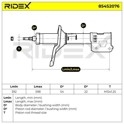 Shock Absorber RIDEX 854S2076 854S2076 - photo 8