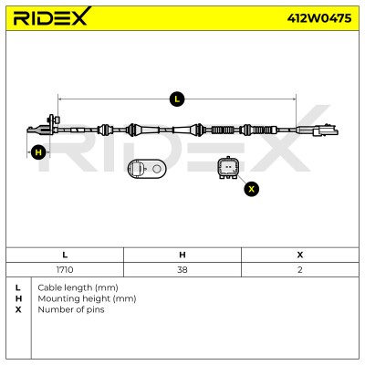 ABS Sensor RIDEX 412W0475 412W0475 - photo 6