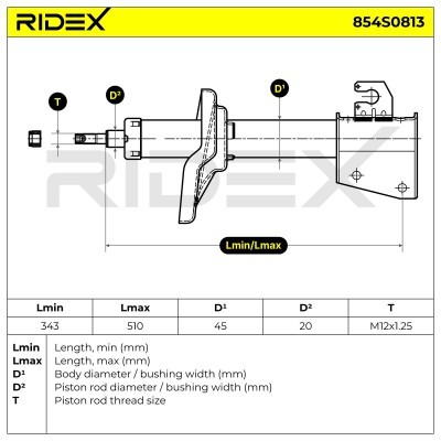 Shock Absorber RIDEX 854S0813 854S0813 - photo 7