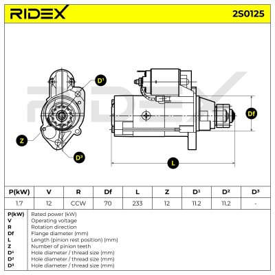 Starter RIDEX 2S0125 2S0125 - photo 7