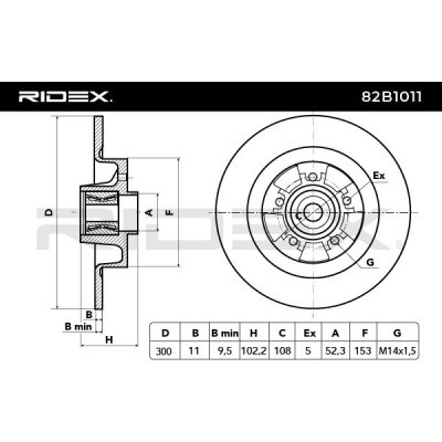 Brake Disc RIDEX 82B1011 82B1011 - photo 4