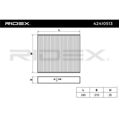 Cabin Air Filter RIDEX 424I0513 424I0513 - photo 6