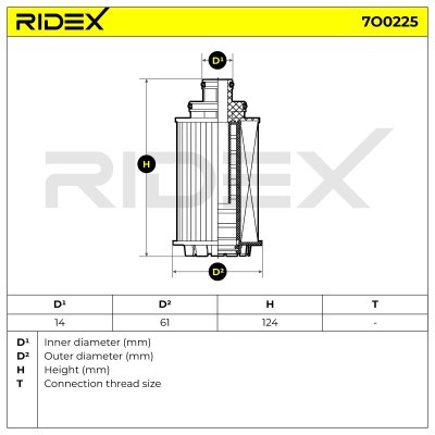 Oil Filter RIDEX 7O0225 7O0225 - photo 8