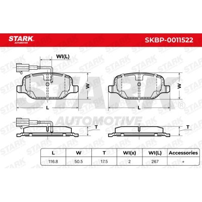 Brake Pads Set Stark SKBP-0011522 SKBP-0011522 - photo 7