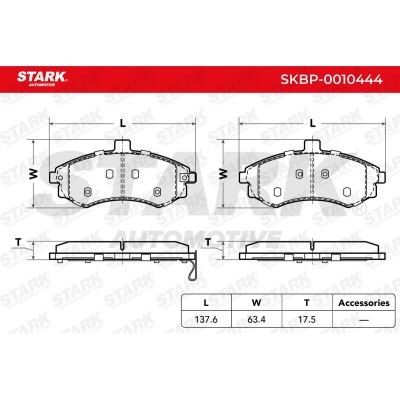 Brake Pads Set Stark SKBP-0010444 SKBP-0010444 - photo 3