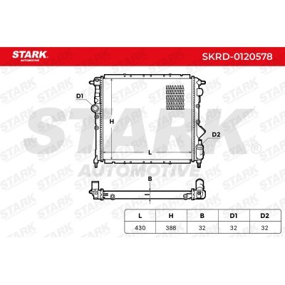Radiator, Engine Cooling Stark SKRD-0120578 SKRD-0120578 - photo 5