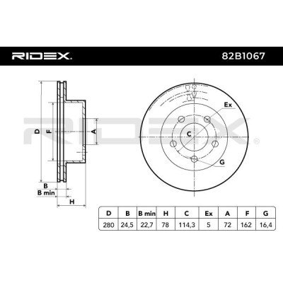 Brake Disc RIDEX 82B1067 82B1067 - photo 3