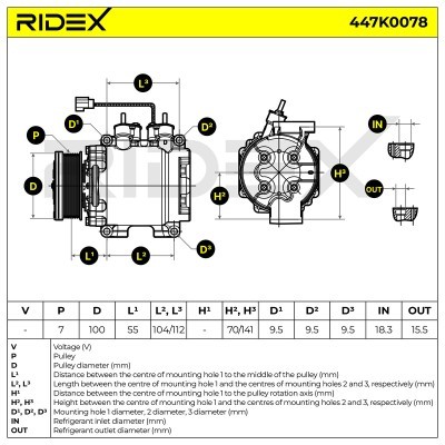 Compressor, Air Conditioning 447K0078 - photo 9