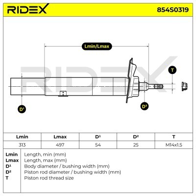 Shock Absorber RIDEX 854S0319 854S0319 - photo 9