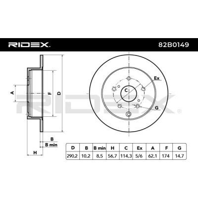 Brake Disc RIDEX 82B0149 82B0149 - photo 7