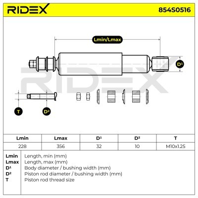 Shock Absorber RIDEX 854S0516 854S0516 - photo 9