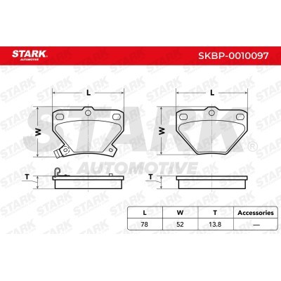 Brake Pads Set Stark SKBP-0010097 SKBP-0010097 - photo 4