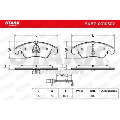 Brake Pads Set Stark SKBP-0010302 SKBP-0010302 - photo 3