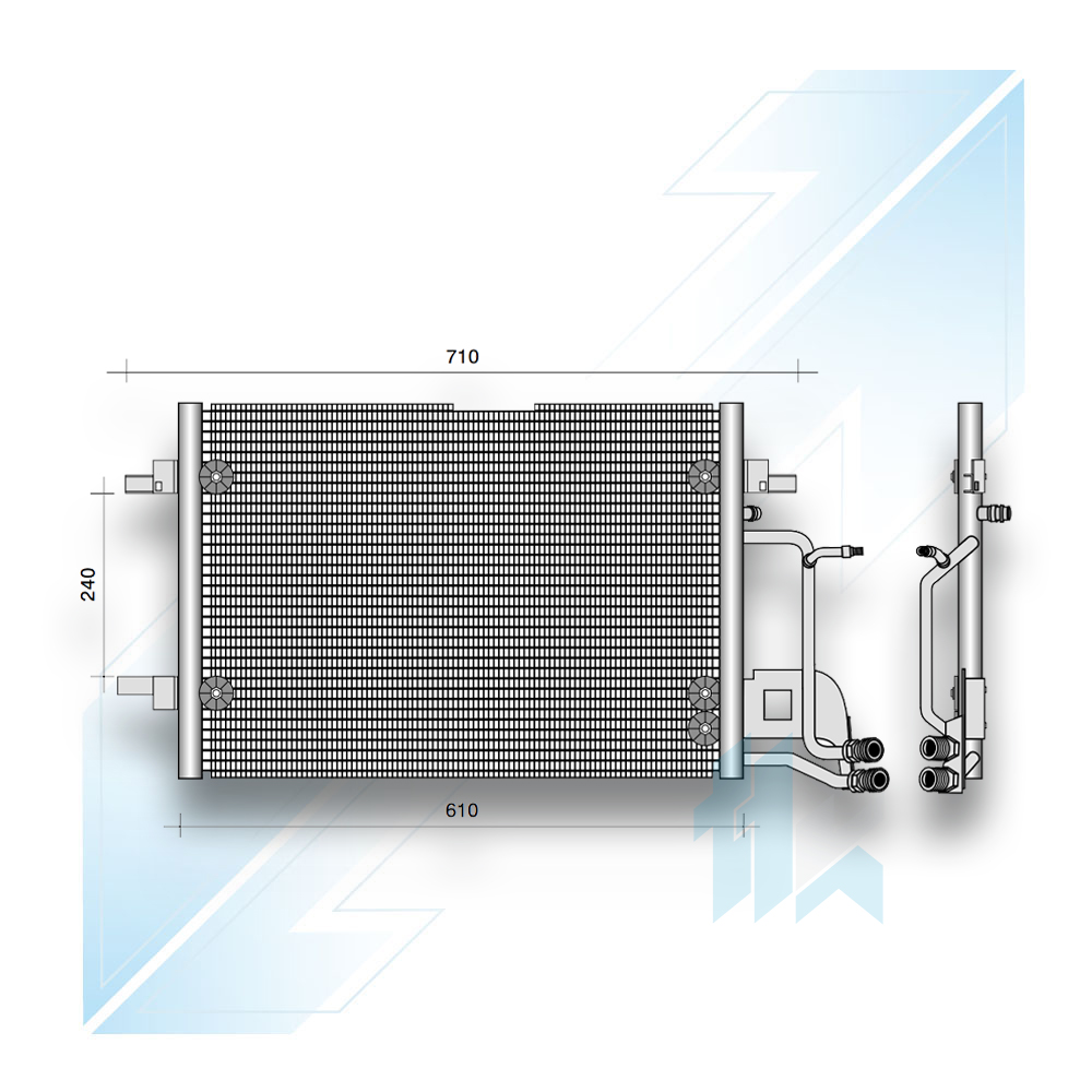 Condenser for Audi A4  1995 - 2000/ A4 Avant  1996 - 2001 210VAA480 - photo 1