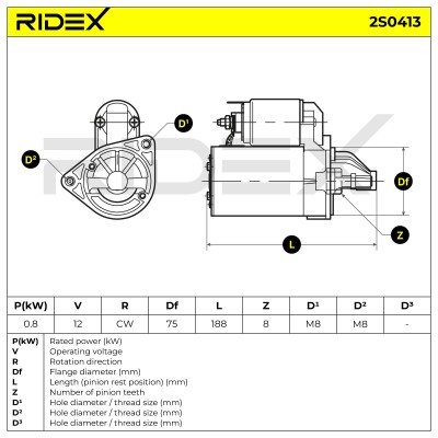 Starter RIDEX 2S0413 2S0413 - photo 7