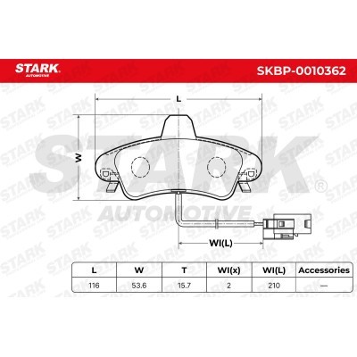 Brake Pads Set Stark SKBP-0010362 SKBP-0010362 - photo 3