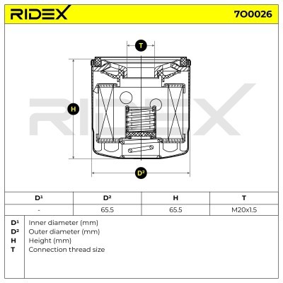 Oil Filter RIDEX 7O0026 7O0026 - photo 5