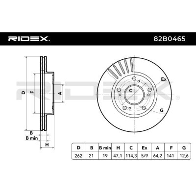 Brake Disc RIDEX 82B0465 82B0465 - photo 3