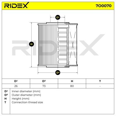 Oil Filter RIDEX 7O0070 7O0070 - photo 7