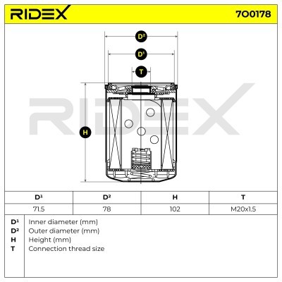 Oil Filter RIDEX 7O0178 7O0178 - photo 5