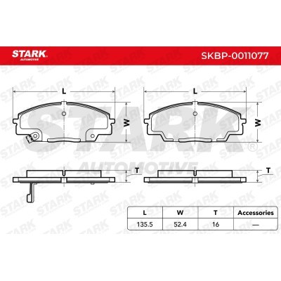 Brake Pads Set Stark SKBP-0011077 SKBP-0011077 - photo 3