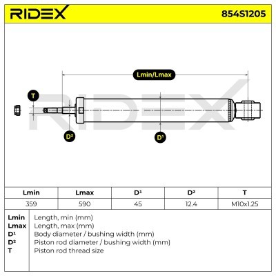 Shock Absorber RIDEX 854S1205 854S1205 - photo 8