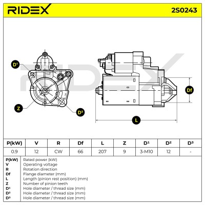 Starter RIDEX 2S0243 2S0243 - photo 7