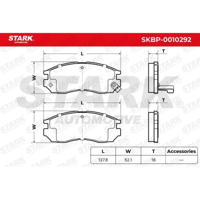 Brake Pads Set Stark SKBP-0010292 SKBP-0010292 - photo 3