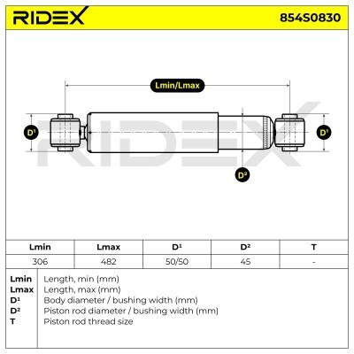 Shock Absorber RIDEX 854S0830 854S0830 - photo 8