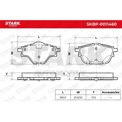 Brake Pads Set Stark SKBP-0011460 SKBP-0011460 - photo 6