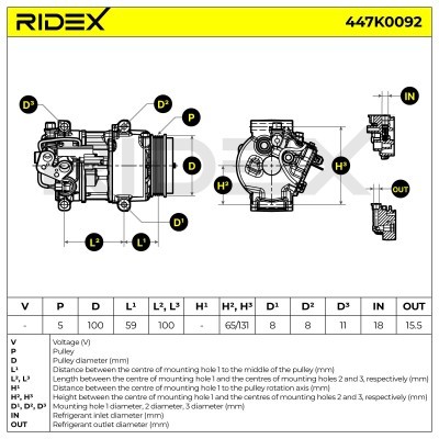 Compressor, Air Conditioning MERCEDES-BENZ 447K0092 - photo 7