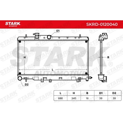Radiator, Engine Cooling Stark SKRD-0120040 SKRD-0120040 - photo 4