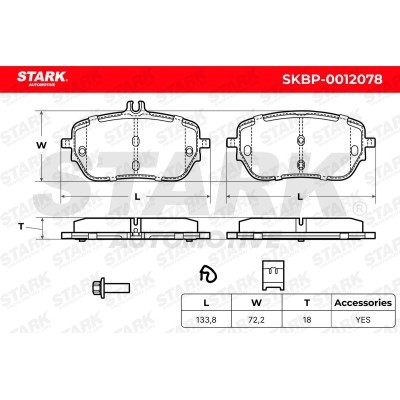 Brake Pads Set Stark SKBP-0012078 SKBP-0012078 - photo 5