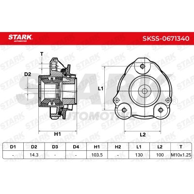 Strut Support Bearing Front Stark SKSS-0671340 SKSS-0671340 - photo 4