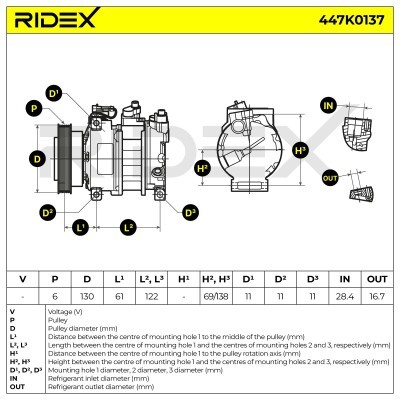 Compressor, Air Conditioning 447K0137 - photo 7
