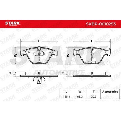 Brake Pads Set Stark SKBP-0010253 SKBP-0010253 - photo 2
