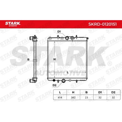 Radiator, Engine Cooling Stark SKRD-0120151 SKRD-0120151 - photo 4