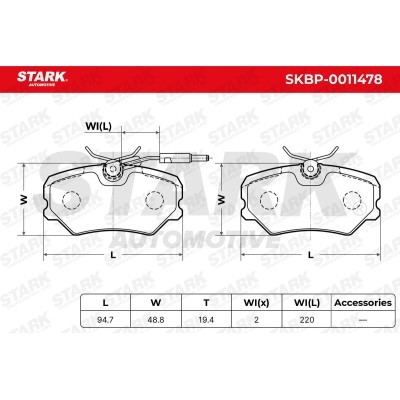 Brake Pads Set Stark SKBP-0011478 SKBP-0011478 - photo 6